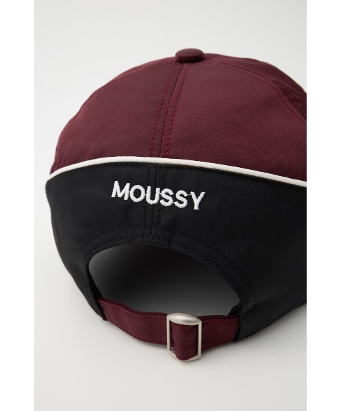 MOUSSY（マウジー）の「UMBRO PIPING SATIN キャップ（キャップ・レディース・マジェンタ/ネイビー・FREE）」の8枚目の写真
