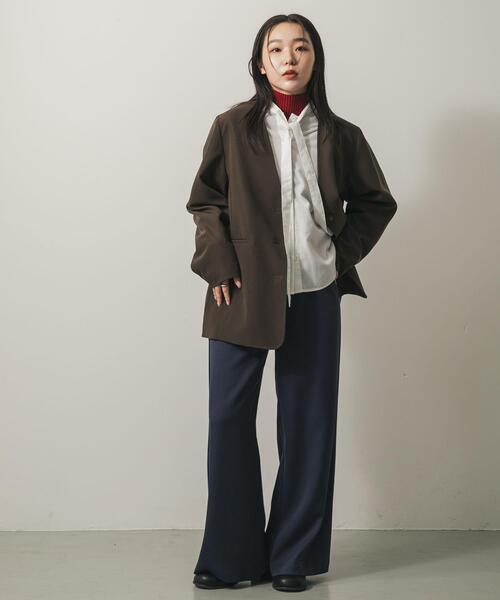 SENSE OF PLACE by URBAN RESEARCH（センスオブプレイスバイアーバンリサーチ）の「アウトシームラインパンツ（その他パンツ・レディース・ネイビー/ブラウン・ONE）」の18枚目の写真