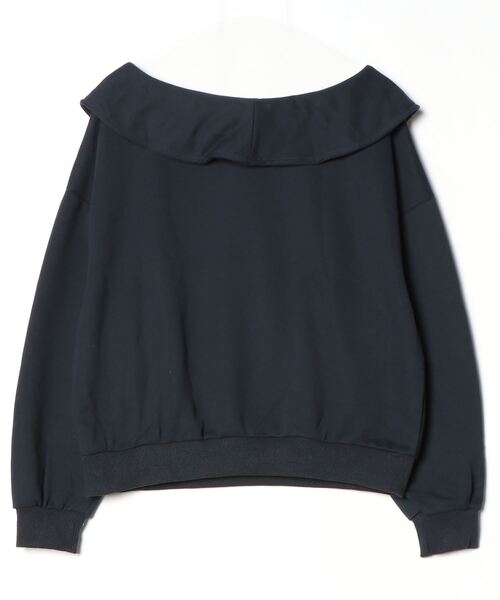 FREE STYLISTS(フリー スタイリスト)の「YUGA_YGMC Off-the-shoulder logo sweatshirt(スウェット・レディース・ネイビー/ライトグレー・FREE)」の3枚目の写真