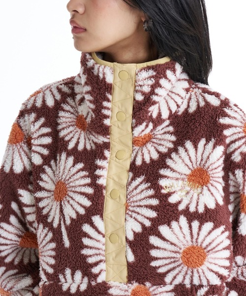 BILLABONG（ビラボン）の「BILLABONG レディース SWITCHBACK PULLOVER  トレーナー 【2025年秋冬モデル】 @autumn/ビラボン花柄モコモコプルオーバートレーナー（スウェット・レディース・ブラウン系その他・MEDIUM）」の7枚目の写真