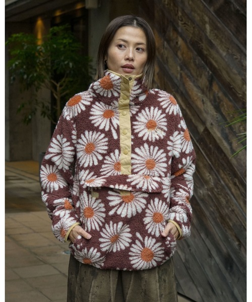 BILLABONG（ビラボン）の「BILLABONG レディース SWITCHBACK PULLOVER  トレーナー 【2025年秋冬モデル】 @autumn/ビラボン花柄モコモコプルオーバートレーナー（スウェット・レディース・ブラウン系その他・MEDIUM）」の12枚目の写真
