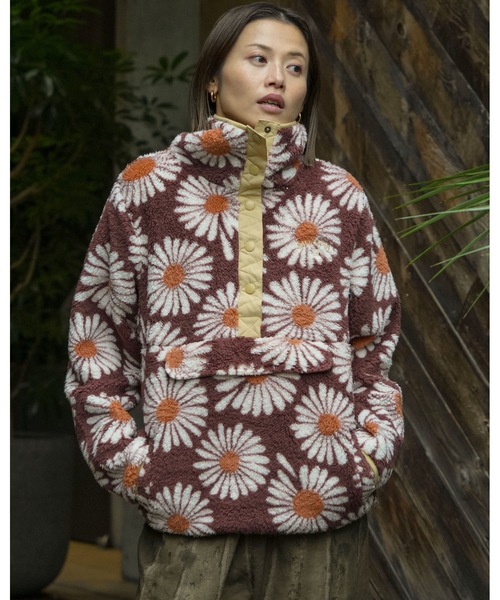 BILLABONG（ビラボン）の「BILLABONG レディース SWITCHBACK PULLOVER  トレーナー 【2025年秋冬モデル】 @autumn/ビラボン花柄モコモコプルオーバートレーナー（スウェット・レディース・ブラウン系その他・MEDIUM）」の11枚目の写真