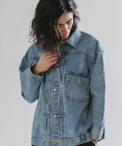 SKEWed(スキュー)の「SKEWed/スキュー ストーンウォッシュ加工 1st デニム エルドラド・ジャケット(デニムジャケット・メンズ・ブラック/ブルー・46/50/42)」の20枚目の写真