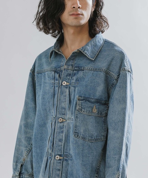 SKEWed(スキュー)の「SKEWed/スキュー ストーンウォッシュ加工 1st デニム エルドラド・ジャケット(デニムジャケット・メンズ・ブラック/ブルー・46/50/42)」の21枚目の写真