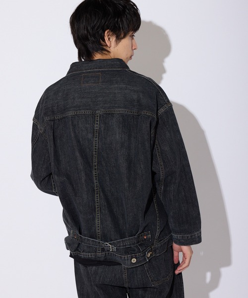 SKEWed(スキュー)の「SKEWed/スキュー ストーンウォッシュ加工 1st デニム エルドラド・ジャケット(デニムジャケット・メンズ・ブラック/ブルー・46/50/42)」の14枚目の写真