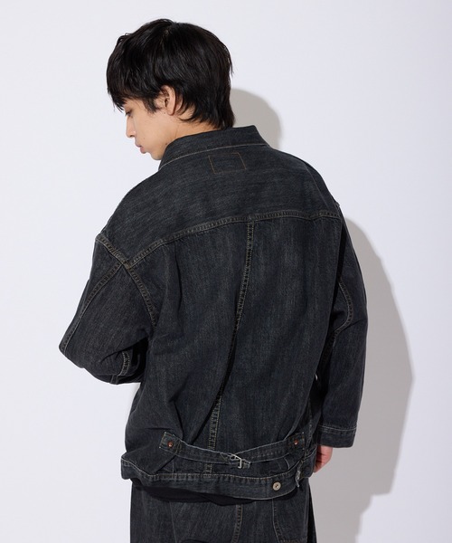 SKEWed(スキュー)の「SKEWed/スキュー ストーンウォッシュ加工 1st デニム エルドラド・ジャケット(デニムジャケット・メンズ・ブラック/ブルー・46/50/42)」の15枚目の写真