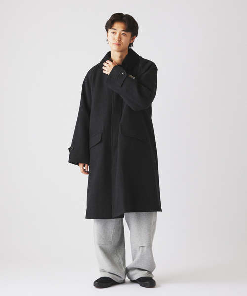 セール】ハイランド ウール バルカラー コート（ステンカラーコート