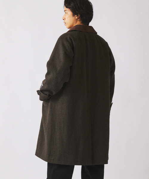JOURNAL STANDARD relume(ジャーナルスタンダード レリューム)の「ハイランド ウール バルカラー コート(ステンカラーコート・メンズ・チャコールグレー/グレー/オリーブ/キャメル・MEDIUM/SMALL/LARGE)」の12枚目の写真