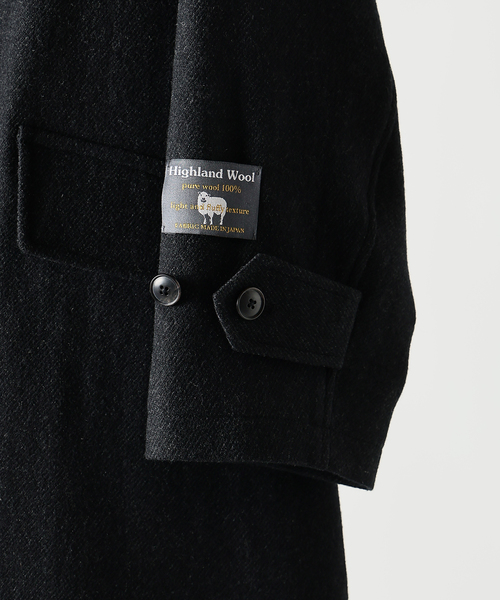 JOURNAL STANDARD relume(ジャーナルスタンダード レリューム)の「ハイランド ウール バルカラー コート(ステンカラーコート・メンズ・チャコールグレー/グレー/オリーブ/キャメル・MEDIUM/SMALL/LARGE)」の15枚目の写真