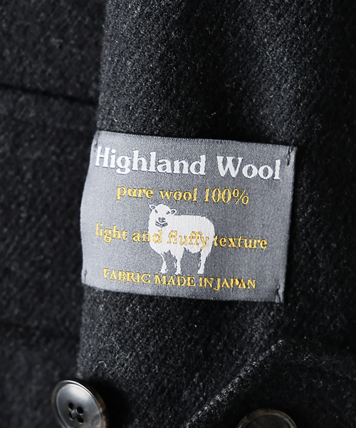 JOURNAL STANDARD relume(ジャーナルスタンダード レリューム)の「ハイランド ウール バルカラー コート(ステンカラーコート・メンズ・チャコールグレー/グレー/オリーブ/キャメル・MEDIUM/SMALL/LARGE)」の16枚目の写真