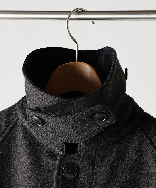 JOURNAL STANDARD relume(ジャーナルスタンダード レリューム)の「ハイランド ウール バルカラー コート(ステンカラーコート・メンズ・チャコールグレー/グレー/オリーブ/キャメル・MEDIUM/SMALL/LARGE)」の20枚目の写真