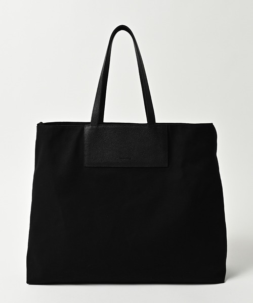 ADAM PATEK(アダムパテック)の「【RES】【ADAMPATEK】new shrink leather combi big tote bag/レザーコンビ2wayトートバッグ(AP2519034)(トートバッグ・レディース・ブラック系1・FREE)」の1枚目の写真
