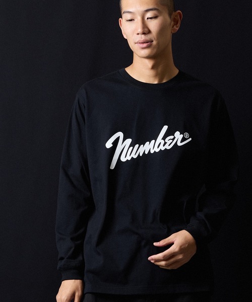 NUMBER (N)INE(ナンバーナイン)の「Number⑨ PRINTED CLASSIC L/S T-SHIRT / ナンバーナイン ロゴプリント クラシック ロンT(Tシャツ/カットソー・メンズ・ブラック/チャコール/ホワイト/チャコールグレー・M/L/XL)」の6枚目の写真