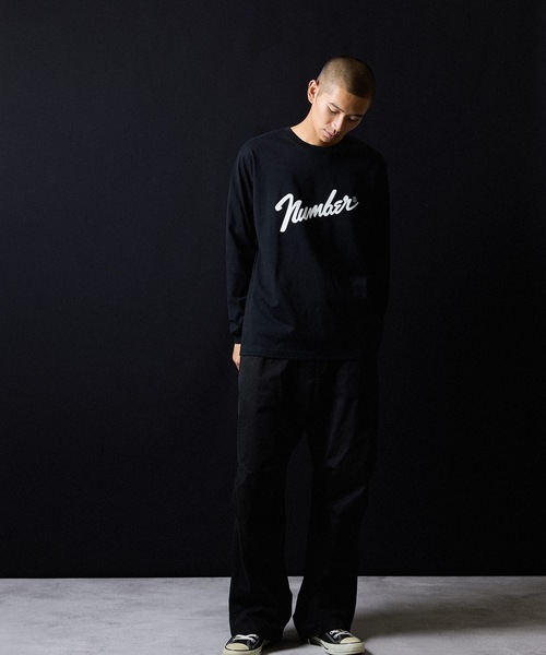 NUMBER (N)INE(ナンバーナイン)の「Number⑨ PRINTED CLASSIC L/S T-SHIRT / ナンバーナイン ロゴプリント クラシック ロンT(Tシャツ/カットソー・メンズ・ブラック/チャコール/ホワイト/チャコールグレー・M/L/XL)」の16枚目の写真