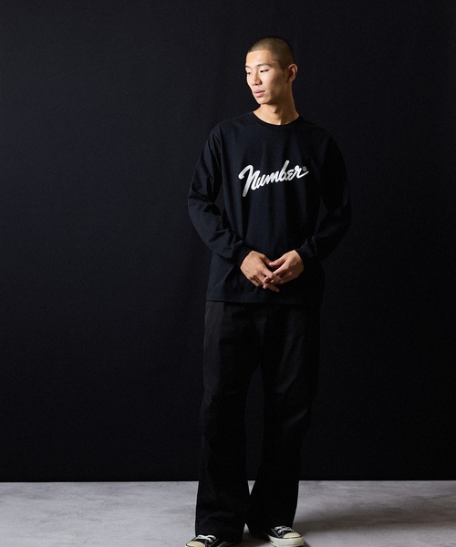 NUMBER (N)INE(ナンバーナイン)の「Number⑨ PRINTED CLASSIC L/S T-SHIRT / ナンバーナイン ロゴプリント クラシック ロンT(Tシャツ/カットソー・メンズ・ブラック/チャコール/ホワイト/チャコールグレー・M/L/XL)」の15枚目の写真