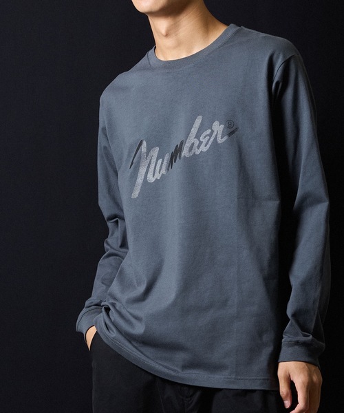 NUMBER (N)INE(ナンバーナイン)の「Number⑨ PRINTED CLASSIC L/S T-SHIRT / ナンバーナイン ロゴプリント クラシック ロンT(Tシャツ/カットソー・メンズ・ブラック/チャコール/ホワイト/チャコールグレー・M/L/XL)」の13枚目の写真