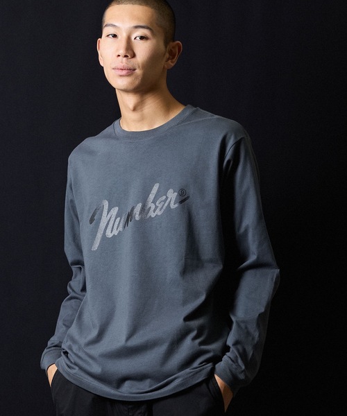 NUMBER (N)INE(ナンバーナイン)の「Number⑨ PRINTED CLASSIC L/S T-SHIRT / ナンバーナイン ロゴプリント クラシック ロンT(Tシャツ/カットソー・メンズ・ブラック/チャコール/ホワイト/チャコールグレー・M/L/XL)」の12枚目の写真