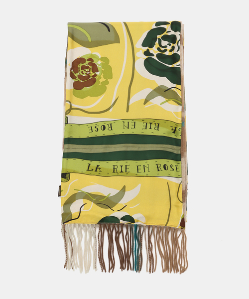 Spick & Span(スピックアンドスパン)の「manipuri/マニプリ シルクカシミヤWマフラー(マフラー・レディース・ブラック/ベージュ・FREE)」の4枚目の写真