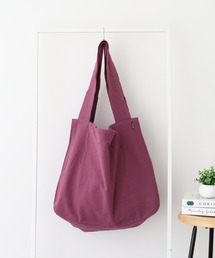 ウォッシュドコットン  ラウンドバッグ XL
