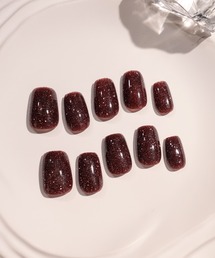 Anail(エーネイル)の3D水光ネイルピンクグラデーションシルバードミラーラインオーバルネイルチップC 秋ネイル(ネイルシール/ネイルチップ)