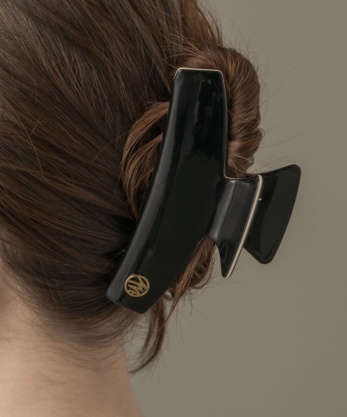 muku(ムク)の「HAIR CLIP/NEW TWOTONE(バレッタ/ヘアクリップ・レディース・ブラック/アイボリー・FREE)」の4枚目の写真