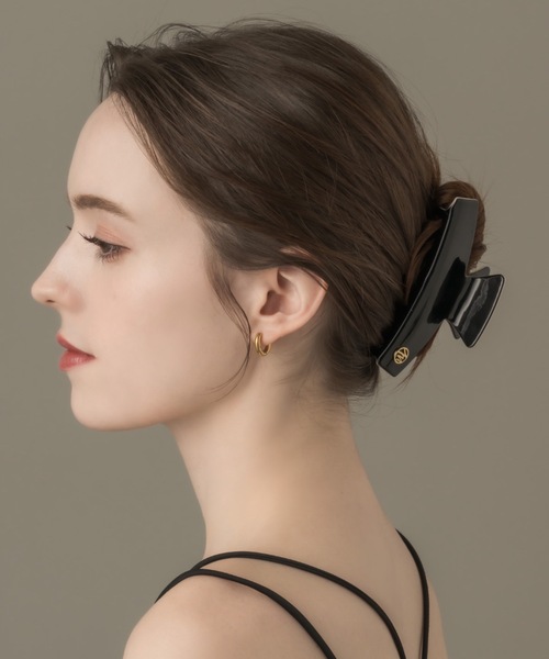 muku(ムク)の「HAIR CLIP/NEW TWOTONE(バレッタ/ヘアクリップ・レディース・ブラック/アイボリー・FREE)」の9枚目の写真