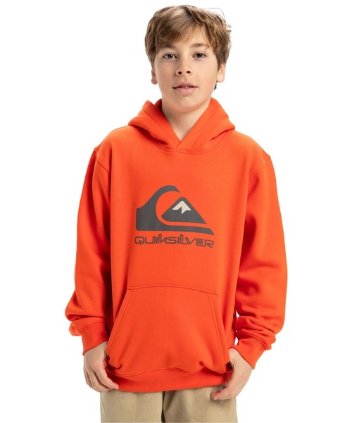 Quiksilver(クイックシルバー)の「BIG LOGO HOODIE YOUT/クイックシルバープルオーバーパーカー・フーディー(パーカー・キッズ・オレンジ/グリーン/オレンジ系その他・130/140/150/160)」の1枚目の写真