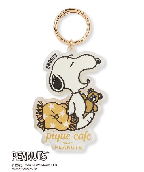 gelato pique（ジェラートピケ）の「【PEANUTS】オリジナルアート アクリルキーチェーン（キーケース/キーアクセサリー・レディース・ライトピンク/ライム/キャメル/ライトブルー・F）」の3枚目の写真