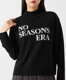 R-ISM | 【カシミヤ100％】メッセージロゴインターシャニット(ニット/セーター)