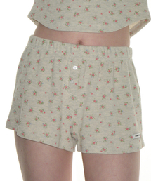 ボタンフラワーショーツ_オートミール