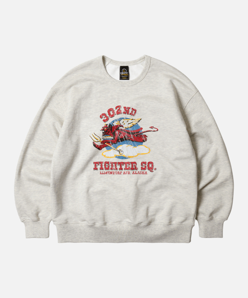 FRIZMWORKS(フリズムワークス)の「302ND FIGHTER SQ SWEATSHIRT _ OATMEAL(スウェット・メンズ・その他・SMALL/MEDIUM/LARGE/X-LARGE)」の1枚目の写真