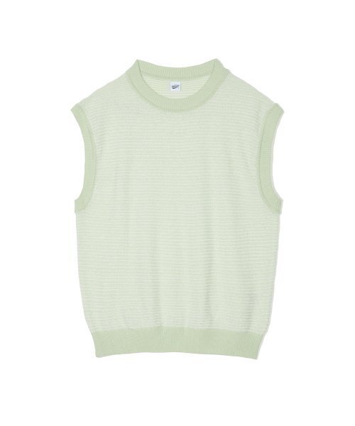 PARTIMENTO(パルティメント)の「ストライプニットベストミント(ベスト・レディース・その他・SMALL/MEDIUM/LARGE)」の1枚目の写真