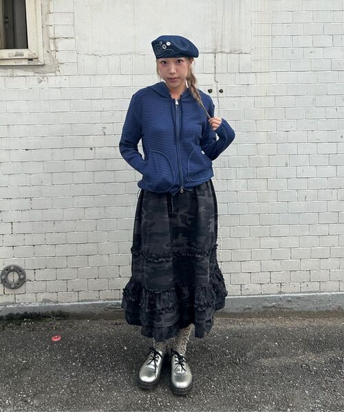 TYPESERVICE（タイプサービス）の「Striped Pocket Zip Hoodie [Blue]（パーカー・レディース・その他・FREE）」の8枚目の写真