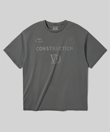 VDロゴピグメントブロックコア半袖Tシャツ[チャコール]