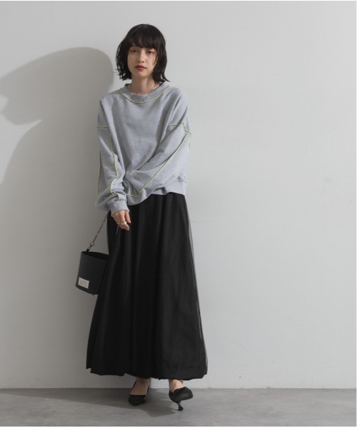 OandI（オーアンドアイ）の「裏毛配色メローショートプルオーバー（その他トップス・レディース・ブラック/ブラウン/グレー・FREE）」の10枚目の写真