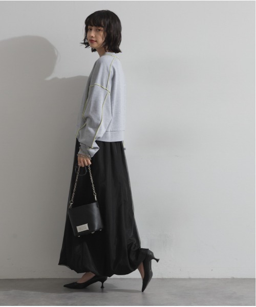 OandI（オーアンドアイ）の「裏毛配色メローショートプルオーバー（その他トップス・レディース・ブラック/ブラウン/グレー・FREE）」の11枚目の写真