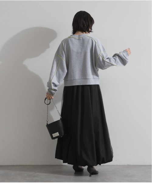 OandI（オーアンドアイ）の「裏毛配色メローショートプルオーバー（その他トップス・レディース・ブラック/ブラウン/グレー・FREE）」の12枚目の写真