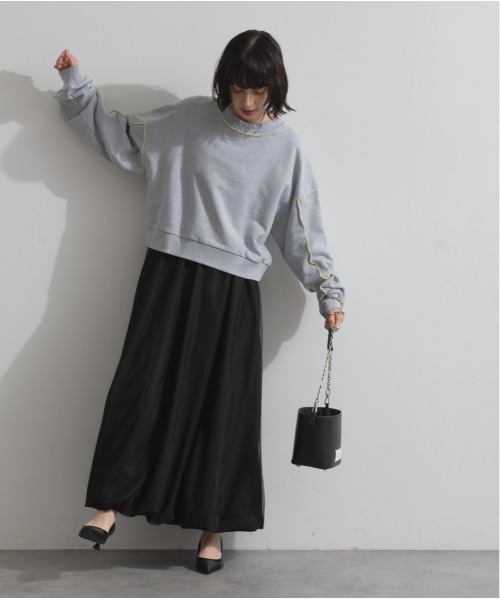 OandI（オーアンドアイ）の「裏毛配色メローショートプルオーバー（その他トップス・レディース・ブラック/ブラウン/グレー・FREE）」の13枚目の写真