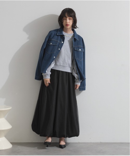OandI（オーアンドアイ）の「裏毛配色メローショートプルオーバー（その他トップス・レディース・ブラック/ブラウン/グレー・FREE）」の14枚目の写真