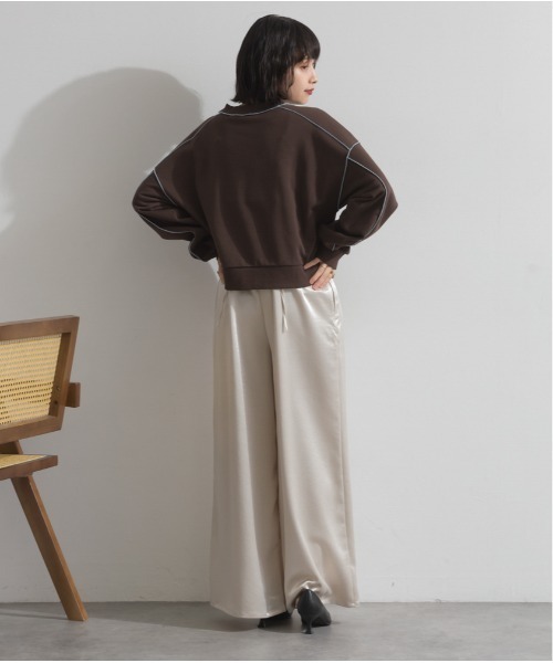 OandI（オーアンドアイ）の「裏毛配色メローショートプルオーバー（その他トップス・レディース・ブラック/ブラウン/グレー・FREE）」の19枚目の写真