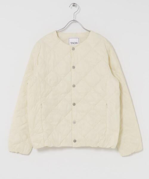 ITEMS URBANRESEARCH(アイテムズ アーバンリサーチ)の「TAION CREW NECK DOWN JACKET(ダウンジャケット/コート・レディース・ブラック/オフホワイト/オリーブ・SMALL/MEDIUM/LARGE)」の15枚目の写真