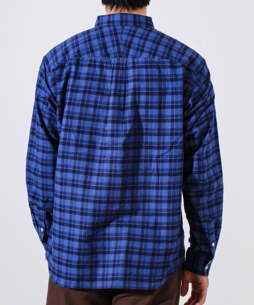 GLOSTER（グロスター）の「【ビジカジ対応】ニットテープ ボタンダウンネルシャツ（シャツ/ブラウス・メンズ・サックスブルー/ブルー系その他/キナリ/グレー・S/M/L）」の9枚目の写真