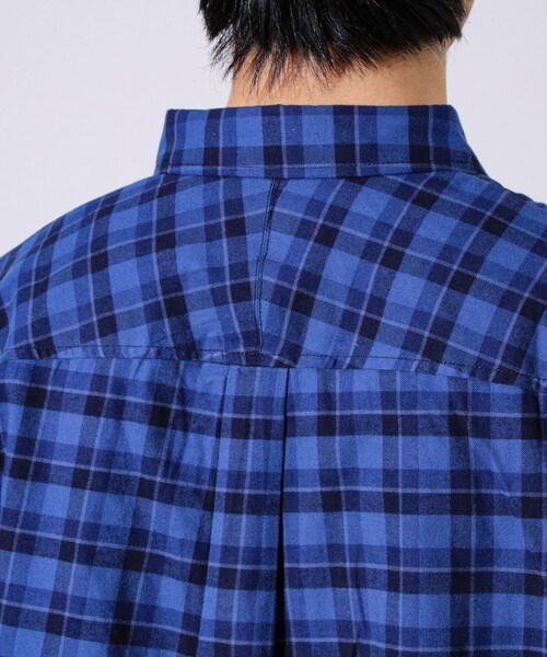 GLOSTER（グロスター）の「【ビジカジ対応】ニットテープ ボタンダウンネルシャツ（シャツ/ブラウス・メンズ・サックスブルー/ブルー系その他/キナリ/グレー・S/M/L）」の15枚目の写真