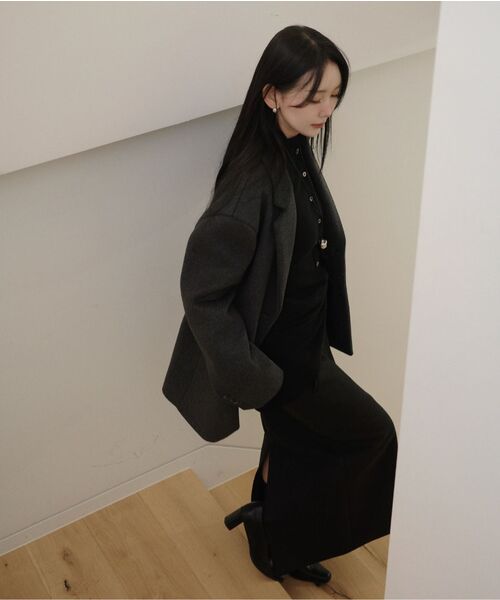 SIYAZU(シヤジュ)の「SIST9055 フェイクスエードロングスカート_ブラック(スカート・レディース・ブラック・MEDIUM/SMALL)」の8枚目の写真