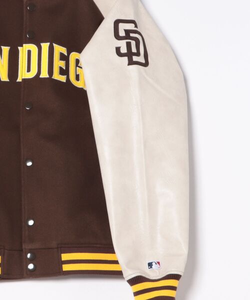 MLB(メジャーリーグベースボール)の「MLB Classic Melton Stadium Jacket/MLBクラシックメルトンスタジアムジャケット(スタジャン・メンズ・ブルー/ブラウン/ネイビー・M/L/XL)」の5枚目の写真