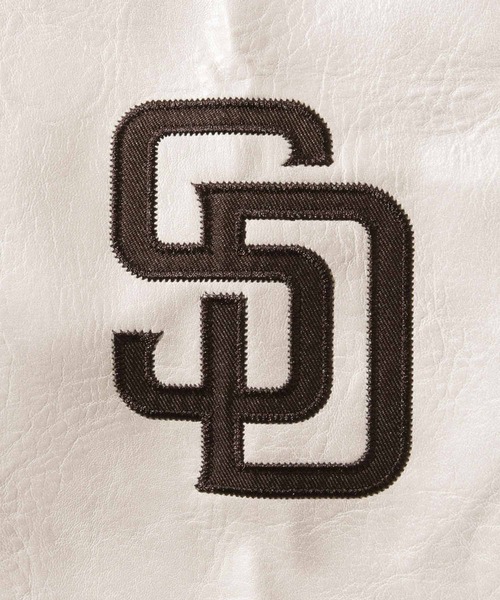 MLB(メジャーリーグベースボール)の「MLB Classic Melton Stadium Jacket/MLBクラシックメルトンスタジアムジャケット(スタジャン・メンズ・ブルー/ブラウン/ネイビー・M/L/XL)」の12枚目の写真