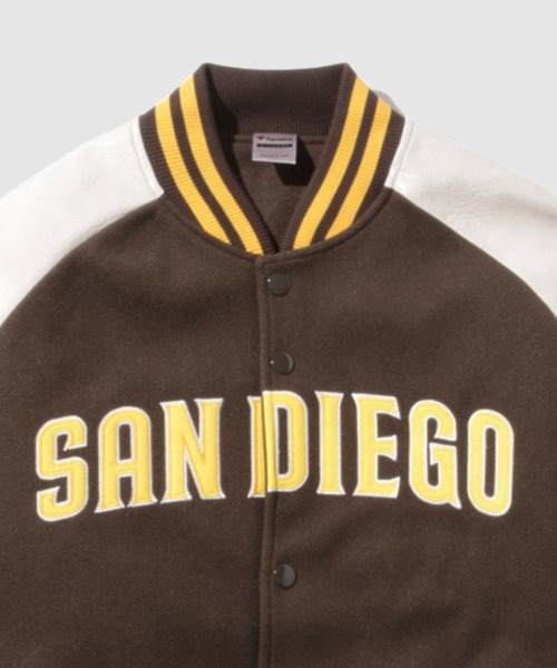 MLB(メジャーリーグベースボール)の「MLB Classic Melton Stadium Jacket/MLBクラシックメルトンスタジアムジャケット(スタジャン・メンズ・ブルー/ブラウン/ネイビー・M/L/XL)」の13枚目の写真