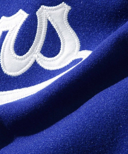 MLB(メジャーリーグベースボール)の「MLB Classic Melton Stadium Jacket/MLBクラシックメルトンスタジアムジャケット(スタジャン・メンズ・ブルー/ブラウン/ネイビー・M/L/XL)」の22枚目の写真