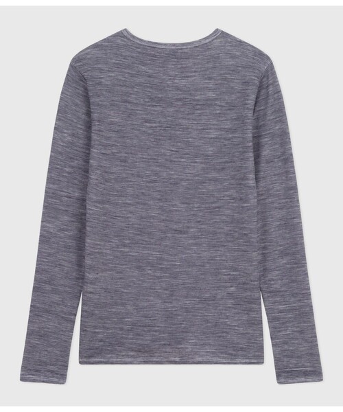 PETIT BATEAU(プチバトー)の「長袖Tシャツ(Tシャツ/カットソー・レディース・ホワイト×ブルー・XX-SMALL/X-SMALL/SMALL/MEDIUM)」の2枚目の写真