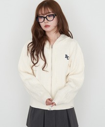 RAY CASSIN | ケーブル胸刺繍パーカー(パーカー)